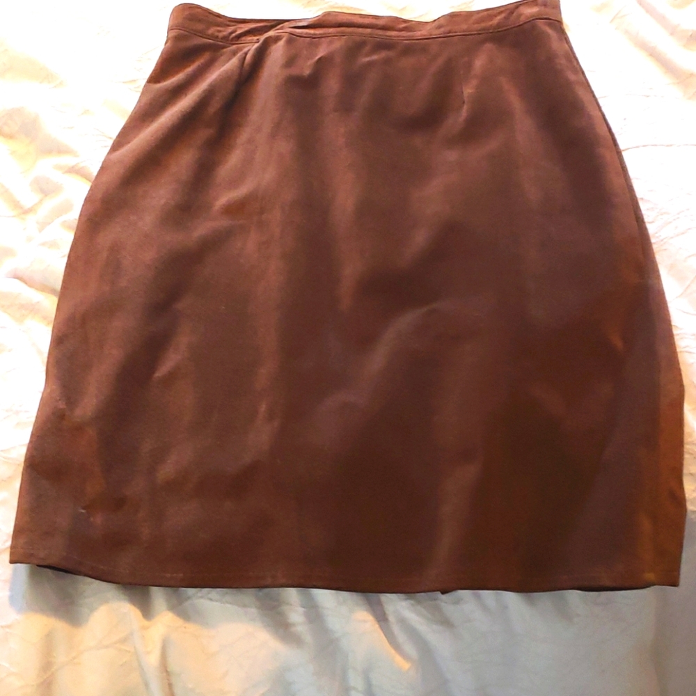 Suede skirt